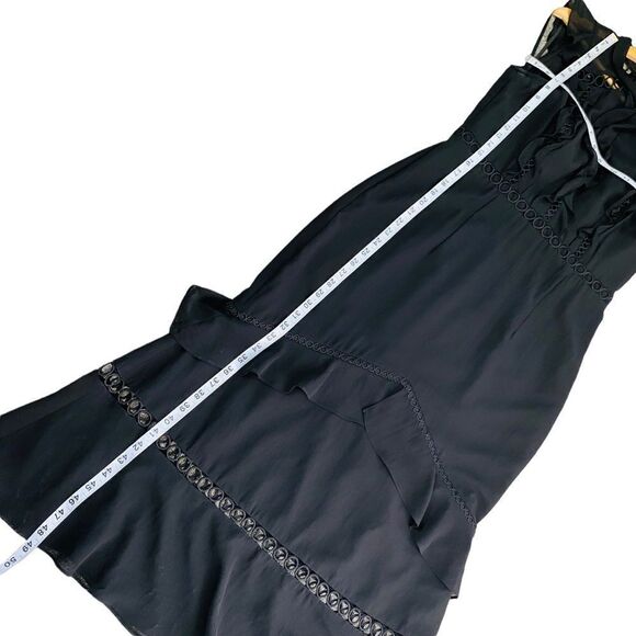 Lumier by Bariano black long ruffle dress size large - Picture 7 of 9